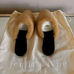 Jenni Kayne Camel Shearling Slides
